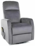 Leto dönthető bársony fotel szürke