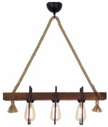 Kábelcsillár KUTUK 3xE27/40W/230V, fenyő