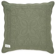 Zöld steppelt párna töltelékkel 45x45 cm