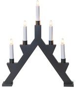 Eglo 410349 - Karácsonyi gyertyatartó ZACK 5xE10/3W/230V antracit