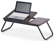 Ágy melletti asztal 23x60 cm fekete/barna