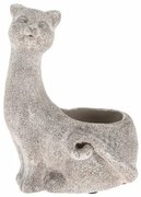 Betoncserép Macska, szürke, 16,5 x 22 x 13,5 cm