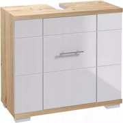 Mosdó alatti szekrény szifon kivágással 70x62,5x31,5cm sonoma tölgy fehér