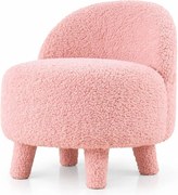 Világos rózsaszín buklé gyerek fotel Moouv – Artie