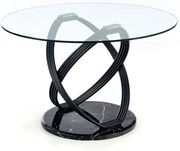 Optico étkezőasztal, átlátszó / fekete