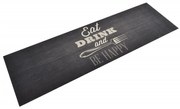 fekete mosható feliratos bársony konyhaszőnyeg 60x180 cm