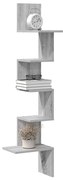szürke sonoma szerelt fa fali sarokpolc 32x32x127,5 cm