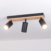 Brilagi - SELE WOOD ACOUSTIC spotlámpa 3xGU10/30W/230V fekete/fa