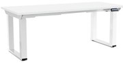OfficeTech Strong állítható magasságú asztal 180 x 80 cm, fehér alap, fehér
