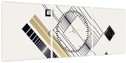 Kép - Geometriai formák N⁰6 (órával) (90x30 cm)