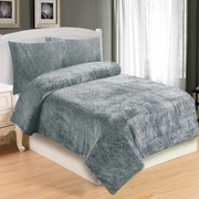 Symbol mikroplüss ágynemúhuzat világosszürke, 140 x 200 cm, 70 x 90 cm