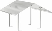 vidaXL Kémény Felszerelés Ezüst 60 x 60 x 38 cm Rozsdamentes acél