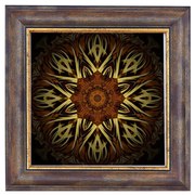 Madrid mandala képkeret bronz