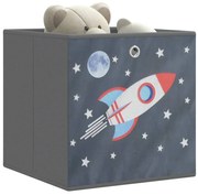 vidaXL 4db szürke nemszőtt szövet összecsukható tárolódoboz 32x32x32cm