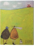 Vászonkép Sam Toft - Little Red Caravan on the Hill