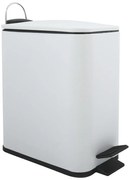 Matt fehér acél pedálos szemetes 5 l Erik – Spirella