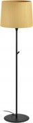 Faro Samba állólámpa fekete/sárga, textil ernyő, E27, 153 cm