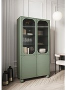 Sonatia II két ajtós vitrin - 100 cm - olajbogyó színű