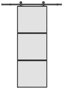 tolóajtó vasalatokkal 76x205 cm edzett üveg&Alumínium