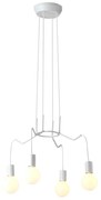 Csillár zsinóron BASSO 4xE27/40W/230V fehér