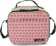 4 literes uzsonnászsák Csillagok műanyag dobozokkal rózsaszín