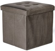 Barna összecsukható zsámoly ZAREX VELVET L