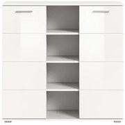 Prego 2 ajtós 4 polcos komód fehér