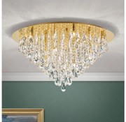 Orion DLU 2516/75-Kristály mennyezeti lámpa CELESTE 12xG9/40W/230V átm. 75 cm arany