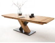 MENDOZA B Kekerített Vad Tömör Tölgyfa Bővíthető étkezőasztal 140-220cm