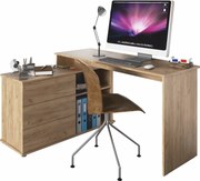 Univerzális sarok PC asztal, tölgyfa artisan, TERINO