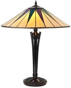 Endon 64045 - Tiffany DARK STAR asztali lámpa 2xE27/60W/230V, Ø 49 cm