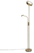 Állólámpa bronz LED-del és dimmerrel, olvasólámpával - Kelso