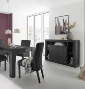 RIMINI komód, kétajtós – fekete kőris