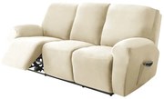 Relax Fotel Huzat (bársonyos, 3 üléses, bézs, rugalmas)