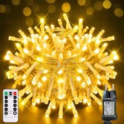 Karácsonyfa Fényfüzér 350 Led Karácsonyi Fehér Meleg 35M Wew 8 Üzemmód Erős