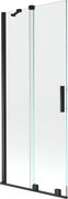 Mexen Velar 2-szárnyú, eltolható kádparaván 80 x 150 cm, átlátszó, fekete - 896-080-000-01-70