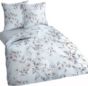 Flanel ágynemű 140/220 70/90 5009C Krém virágok