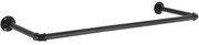 Falra szerelhető ruhatartó sín, akasztó, fekete