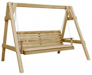 impregnált fenyőfa kerti hintapad 205 x 150 x 157 cm