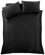 Fekete kétszemélyes szatén ágyneműhuzat 200x200 cm Silky Soft – Catherine Lansfield