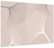 Kép - Bézs színű levelek N⁰6 (70x50 cm)