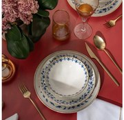 18 részes étkészlet fehér/kék/porcelán