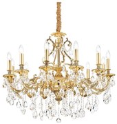 Ideal Lux Ideal Lux - Kristály csillár láncon GIOCONDA 12xE14/40W/230V átm. 90 cm arany ID164960