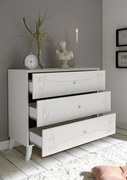 Soler 3 fiókos matt fehér komód 104 cm
