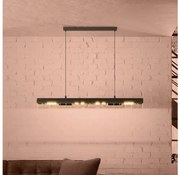 Eglo 390059 - Csillár zsinóron ALFONSINE 4xE27/40W/230V fekete/arany