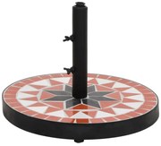 terrakotta és fehér kerek napernyő talp 12 kg