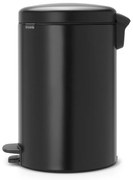 Matt fekete acél pedálos szemetes 20 l NewIcon – Brabantia