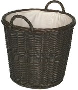 Fonott kosár fogantyúval tűzifához 50x48 cm