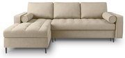 Santo bézs kinyitható sarokkanapé, bal oldali - Milo Casa