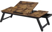 Laptop asztal, rusztikus barna 71x35cm